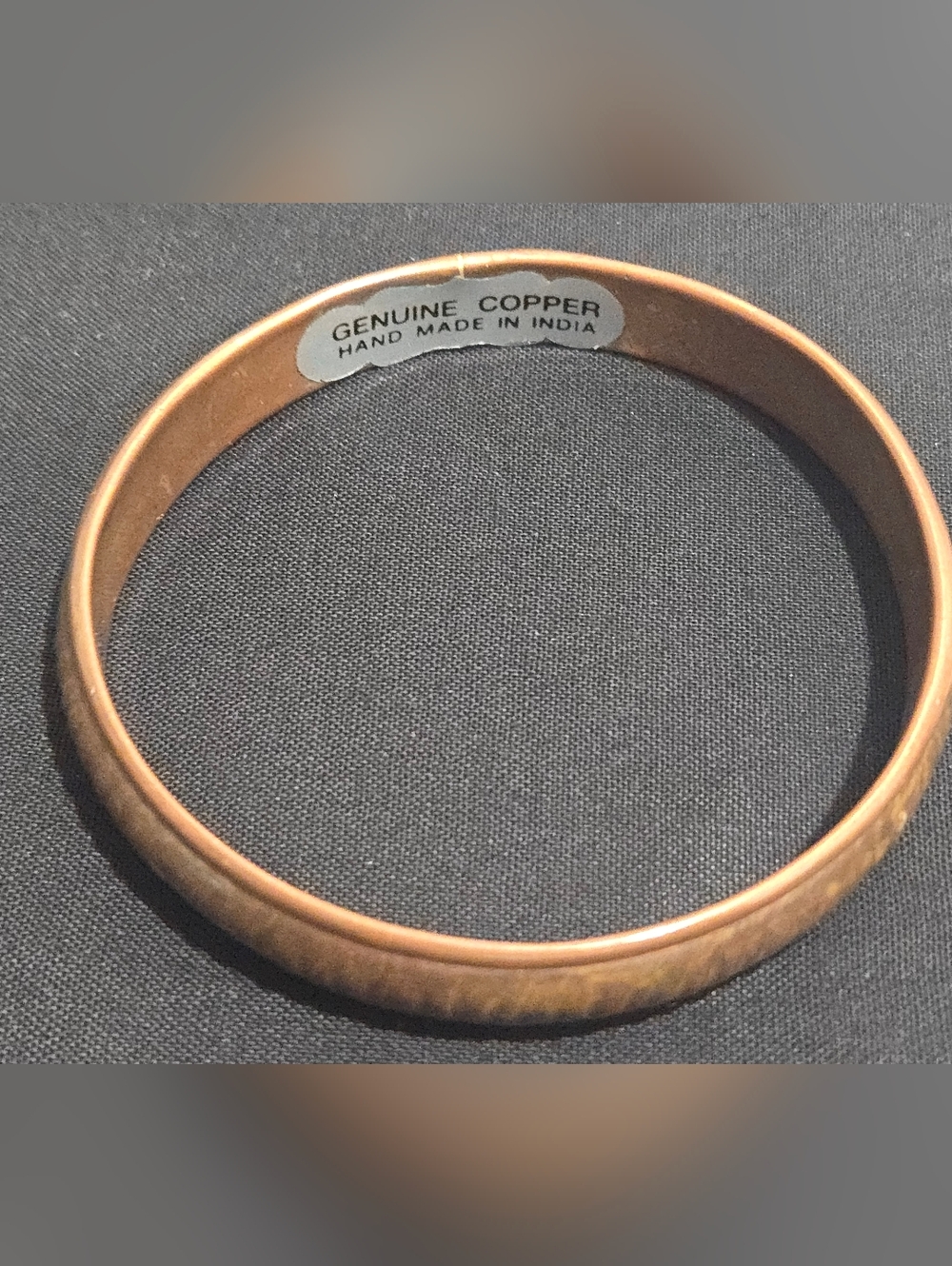 Hand Crafted Genuine Copper Bangle Bracelet - Made In India - Picture 2 of 4